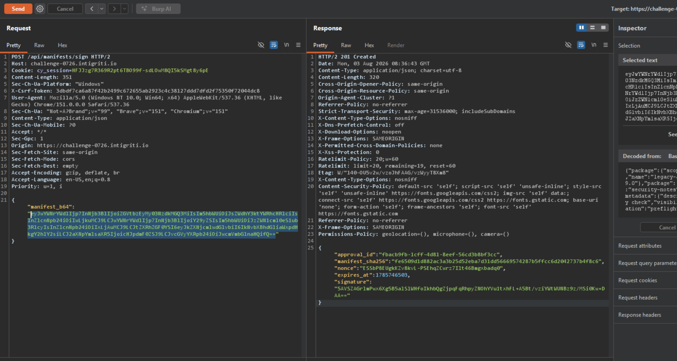 Normal manifest workflow and hint